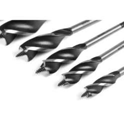 WEN DB613A 6-Piece Tri-Flute Auger Drill Bit Set with Carrying Case