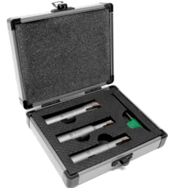 WEN DB003E 3-Piece 90-Degree Square Shoulder Indexable Carbide End Mill Set with Aluminum Storage Case
