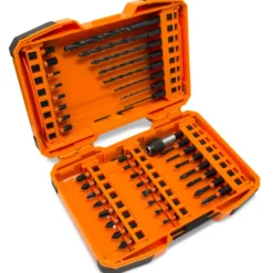WEN DB1440 40-Piece 1/4-Inch Hex Shank Impact-Rated Quick-Release Screwdriver and Drill Bit Set