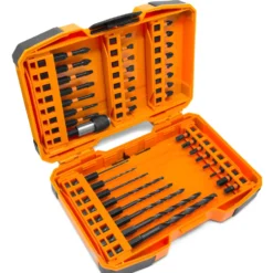 WEN DB1440 40-Piece 1/4-Inch Hex Shank Impact-Rated Quick-Release Screwdriver and Drill Bit Set