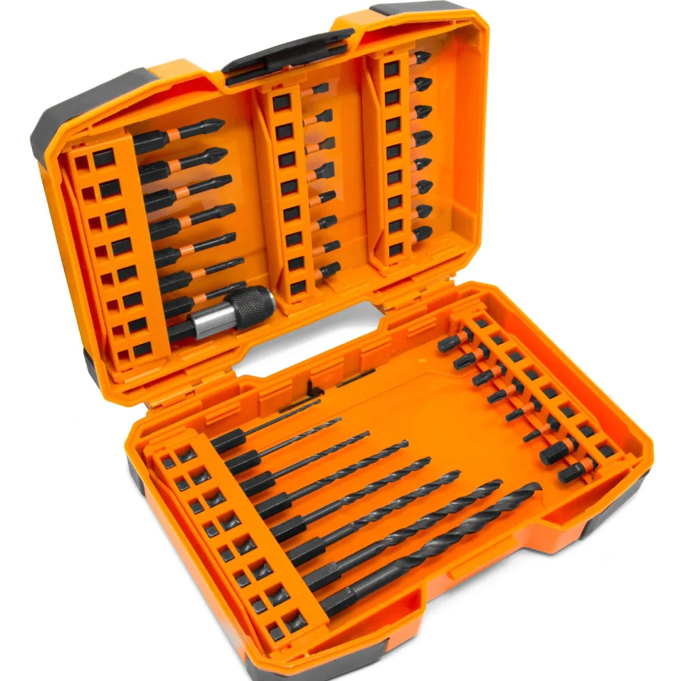WEN DB1440 40-Piece 1/4-Inch Hex Shank Impact-Rated Quick-Release Screwdriver and Drill Bit Set