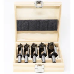 WEN DB051T 5-Piece Tenon and Deep Plug Cutter Drill Bit Set with Carrying Case