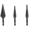 WEN DB124X 3-Piece Impact-Duty Titanium Step Drill Bit Set with #1, #2, and #4 Step Drill Bits