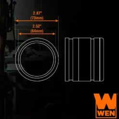WEN DCA012 2.5-Inch Flexible Dust Cuff Hose Connector for Dust Collection Systems