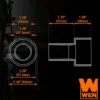 WEN DCA002 2-1/2-Inch to 1-1/2-Inch Cone Reducer Attachment for Dust Hoses and Dust Collection Systems