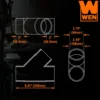 WEN DCA003 4-Inch Y-Fitting Dust Hose Splitter Connection for Dust Collection Systems