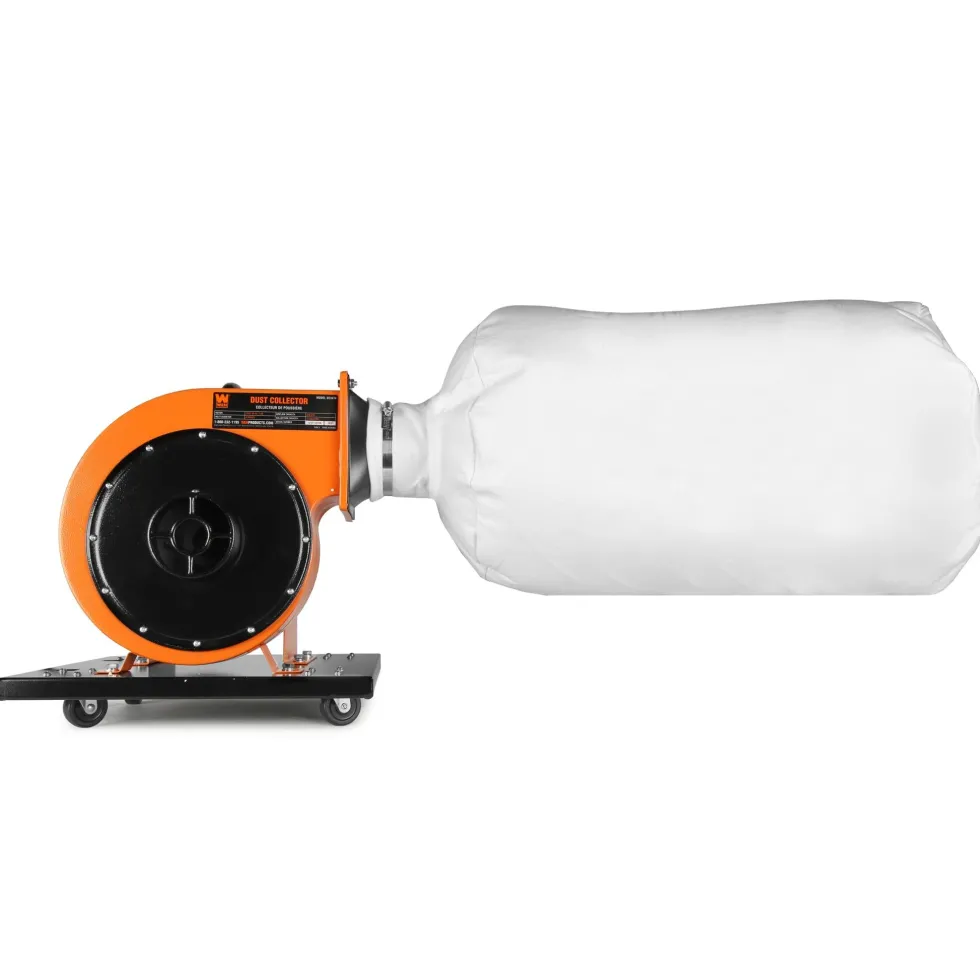 WEN DC3474 7.4-Amp Rolling Dust Collector with Induction Motor, 15-Gallon Bag and Optional Wall Mount