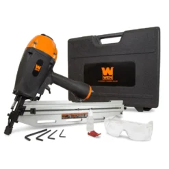 WEN 61793 21-Degree Pneumatic Framing Nailer with Carrying Case