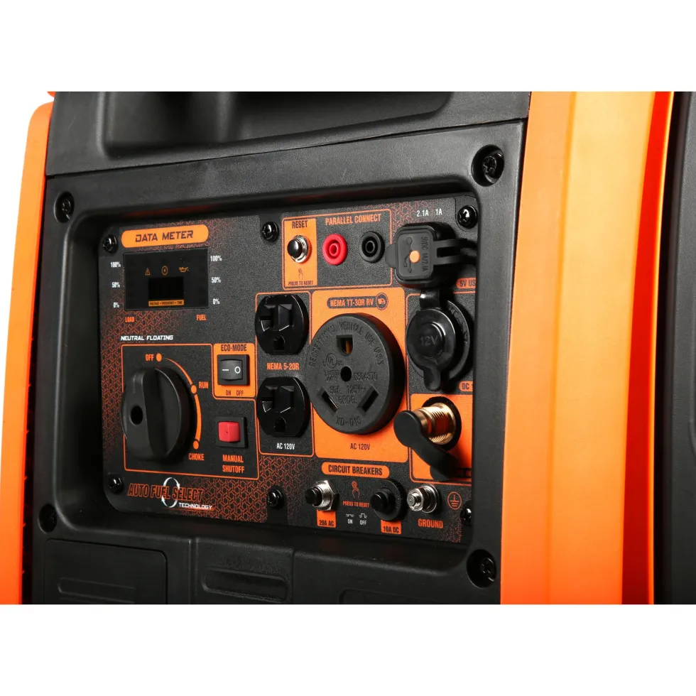 WEN DF450i Super Quiet 4500-Watt Dual Fuel RV-Ready Portable Inverter Generator with Fuel Shut-Off