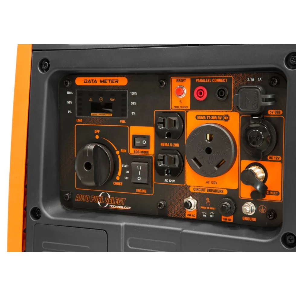 WEN DF400i Super Quiet 4000-Watt Dual Fuel RV-Ready Electric Start Portable Inverter Generator with Fuel Shut-Off