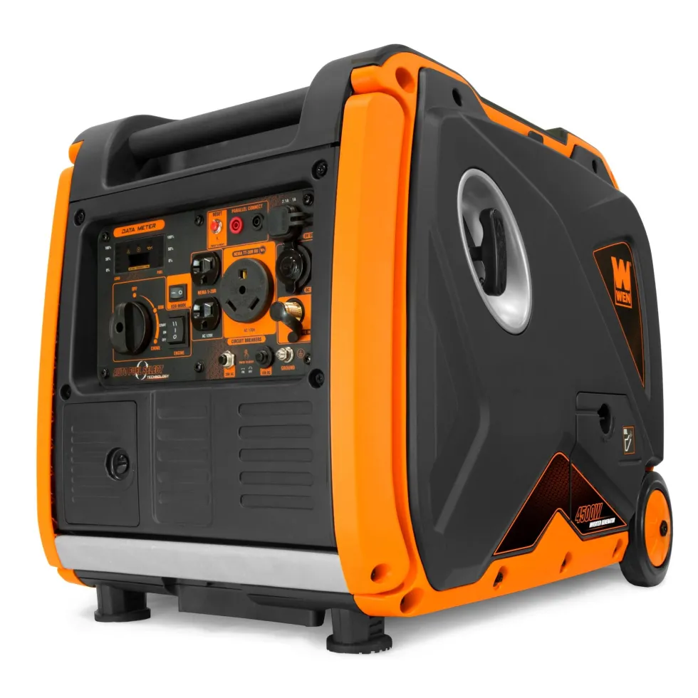 WEN DF451i Super Quiet 4500-Watt Electric Start Dual Fuel RV-Ready Portable Inverter Generator with Fuel Shut-Off