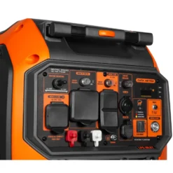 WEN DF680iX Quiet 6800-Watt Dual Fuel RV-Ready Electric Start Portable Inverter Generator with Fuel Shut Off and CO Watchdog for Electric Vehicle Backup