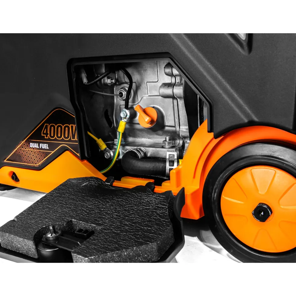 WEN DF400iX Super Quiet 4000-Watt Dual Fuel RV-Ready Electric Start Portable Inverter Generator with Fuel Shut-Off and CO Shutdown Sensor