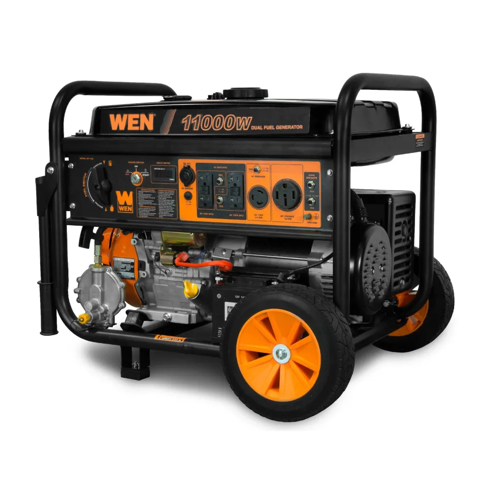 WEN DF1100T 11,000-Watt 120V/240V Dual Fuel Portable Generator with Wheel Kit and Electric Start