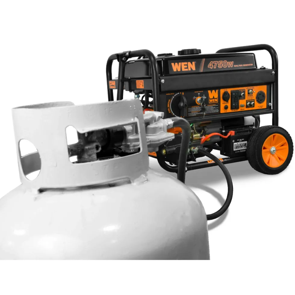 WEN DF475T 4,750-Watt 120V/240V Dual Fuel Portable Generator with Wheel Kit and Electric Start