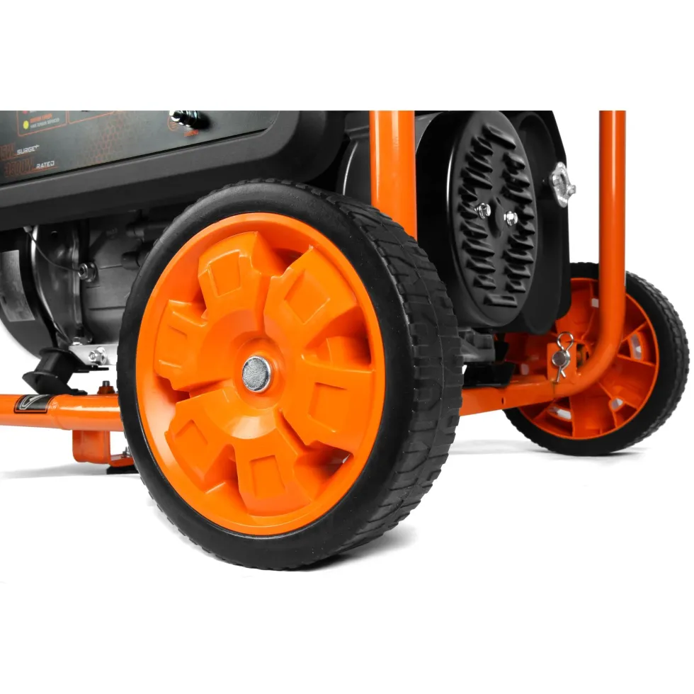 WEN DF430X 4375-Watt Dual Fuel Portable Generator with Wheel Kit and CO Shutdown Sensor