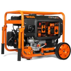 WEN DF623X 6250-Watt 120-Volt/240-Volt Dual Fuel Electric Start Portable Generator with Wheel Kit and CO Shutdown Sensor