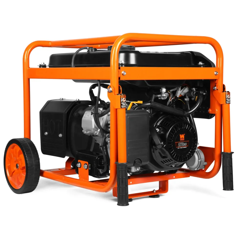 WEN DF623X 6250-Watt 120-Volt/240-Volt Dual Fuel Electric Start Portable Generator with Wheel Kit and CO Shutdown Sensor