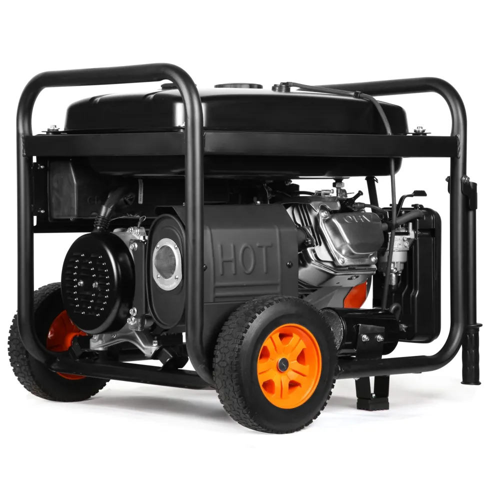 WEN DF1200X 12000-Watt 120-Volt/240-Volt Dual Fuel Transfer-Switch Ready Electric Start Portable Generator with Wheel Kit and CO Shutdown Sensor