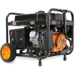 WEN DF475X 4,750-Watt 120V/240V Dual Fuel Portable Generator with Wheel Kit, Electric Start, and CO Watchdog