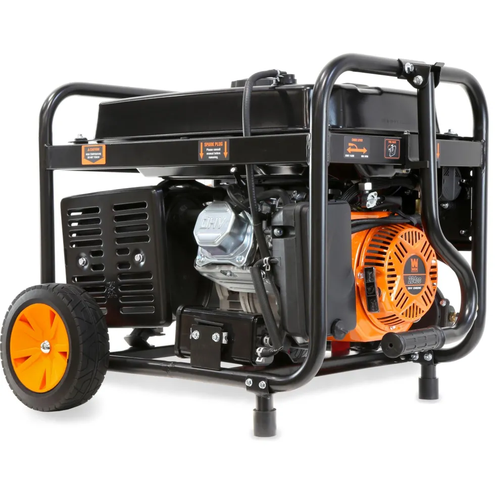WEN DF475X 4,750-Watt 120V/240V Dual Fuel Portable Generator with Wheel Kit, Electric Start, and CO Watchdog