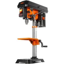 WEN DP1050 10-Inch Benchtop Drill Press, 6.2-Amp 5-Speed Motor with Cast Iron Construction, Laser and LED Work Light