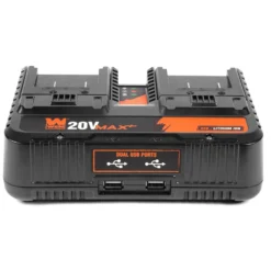 WEN 20200D 20V Max 2.3-Amp Dual Port Lithium-Ion Battery Charger with USB Ports