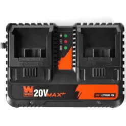 WEN 20200D 20V Max 2.3-Amp Dual Port Lithium-Ion Battery Charger with USB Ports
