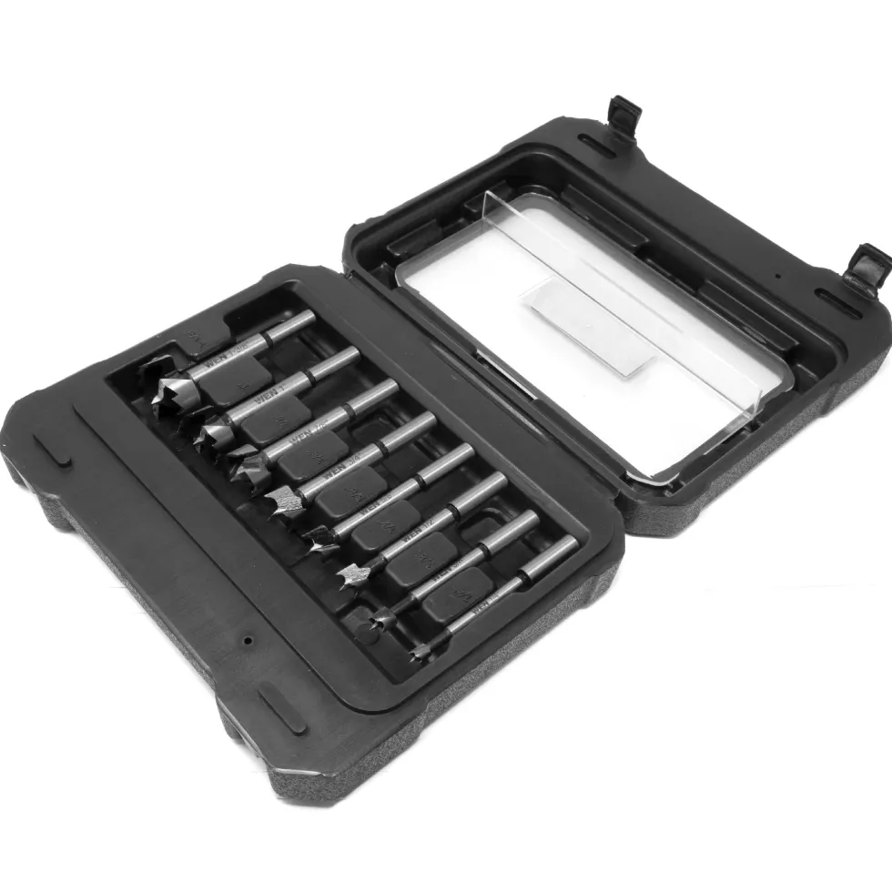 WEN FB3508 8-Piece Forstner Bit Set with Carrying Case
