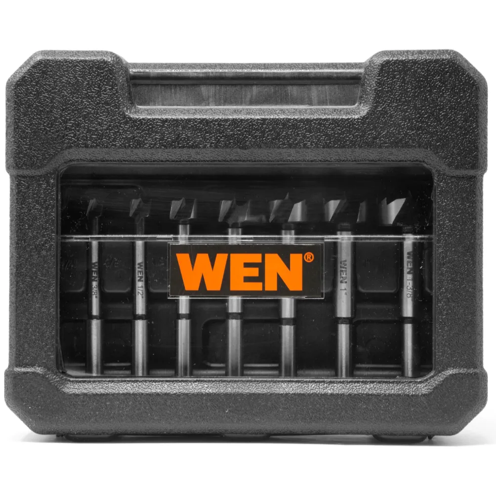 WEN FB3508 8-Piece Forstner Bit Set with Carrying Case