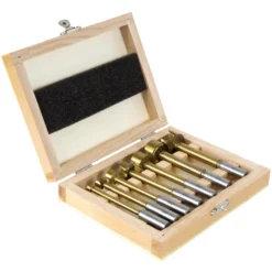 WEN FB7 7-Piece Forstner Bit Set with Wooden Carrying Case