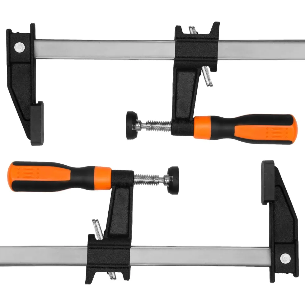 WEN 10206F2 Quick-Adjust 6-Inch Steel Bar Clamps with 2.5-Inch Throat and Micro-Adjustment Handle, Two Pack