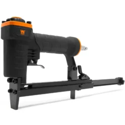WEN 61706 20-Gauge 3/8-Inch Crown Air-Powered Pneumatic T50 Stapler for Upholstery and Woodworking