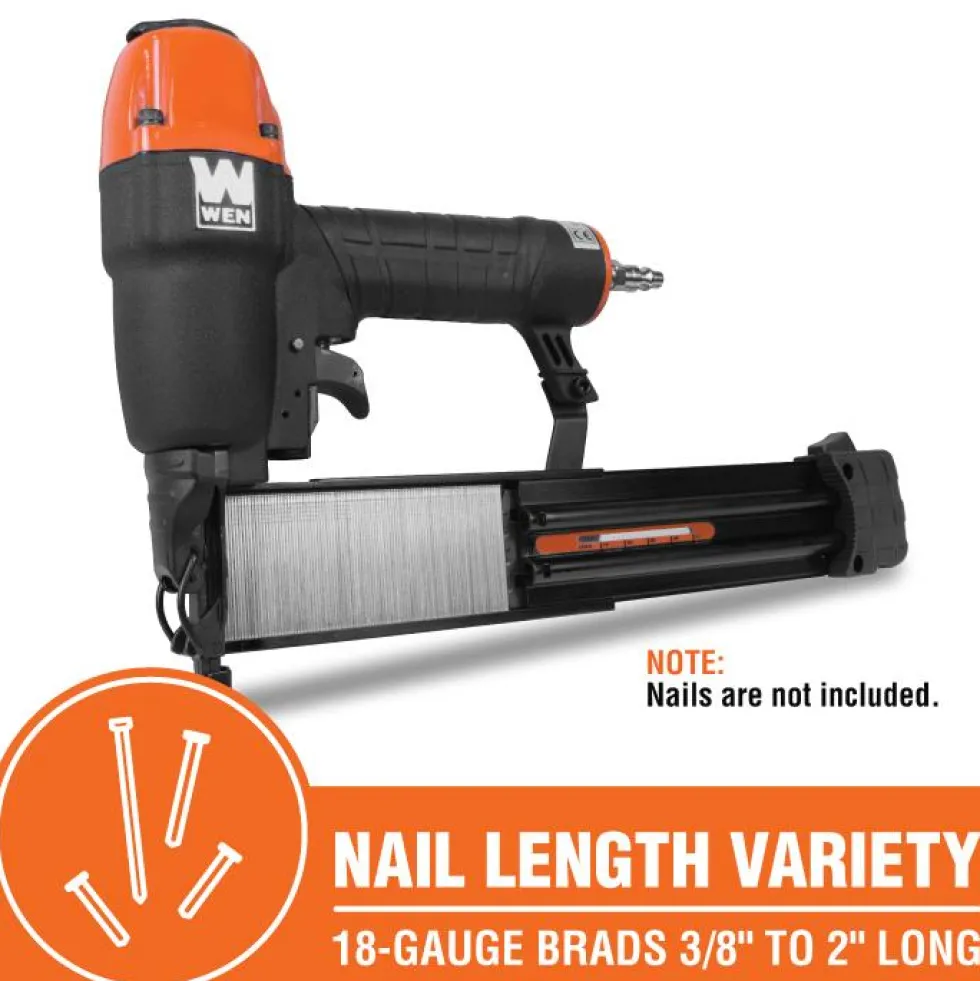 WEN 61721 18-Gauge 3/8-Inch to 2-Inch Pneumatic Brad Nailer