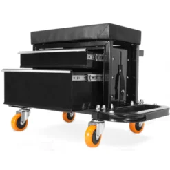 WEN GG1400 400-Pound Capacity Garage Glider Rolling Tool Chest Seat with Storage Pouch