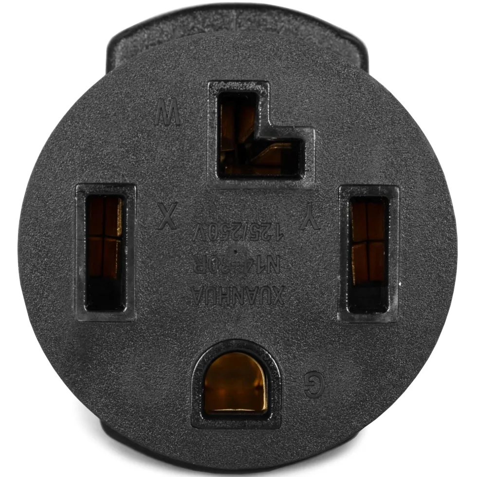 WEN GNA430 120/240V 30-Amp 7200-Watt Generator or EV to RV Adapter, NEMA 14-50P 4-Prong Plug to NEMA 14-30R Transfer Switch-Ready Outlet