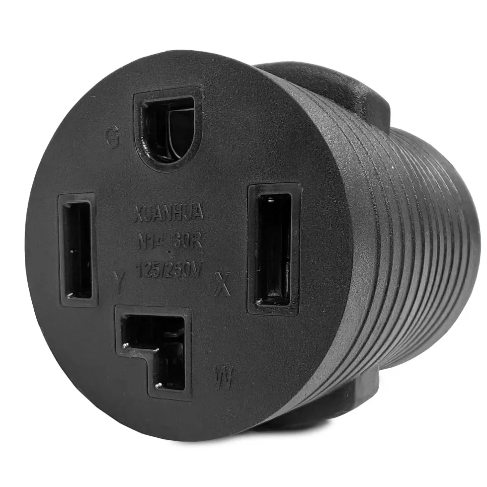WEN GNA430 120/240V 30-Amp 7200-Watt Generator or EV to RV Adapter, NEMA 14-50P 4-Prong Plug to NEMA 14-30R Transfer Switch-Ready Outlet
