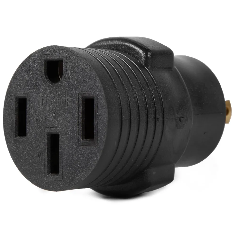 WEN GNA450 120/240V 30-Amp 7200-Watt Generator to RV, Transfer-Switch, or EV Adapter, NEMA L14-30P 4-Prong Locking Plug to NEMA 14-50R RV-Ready Outlet