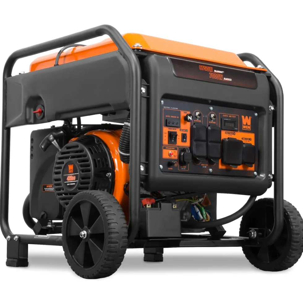 WEN GN875i 8750-Watt RV and Transfer-Switch-Ready 120V/240V Electric Start Open Frame Inverter Generator