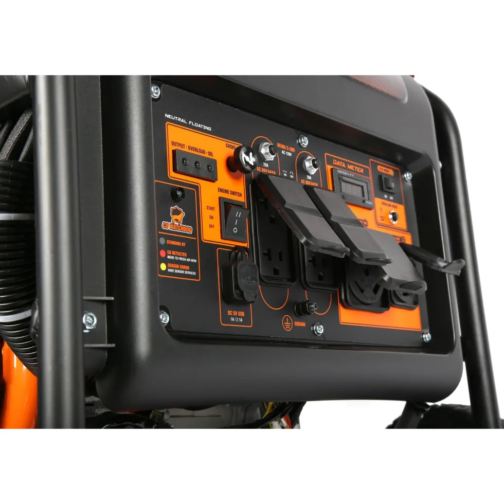 WEN GN875iX 8750-Watt RV and Transfer-Switch-Ready 120V/240V Electric Start Open Frame Inverter Generator with CO Shutdown Sensor