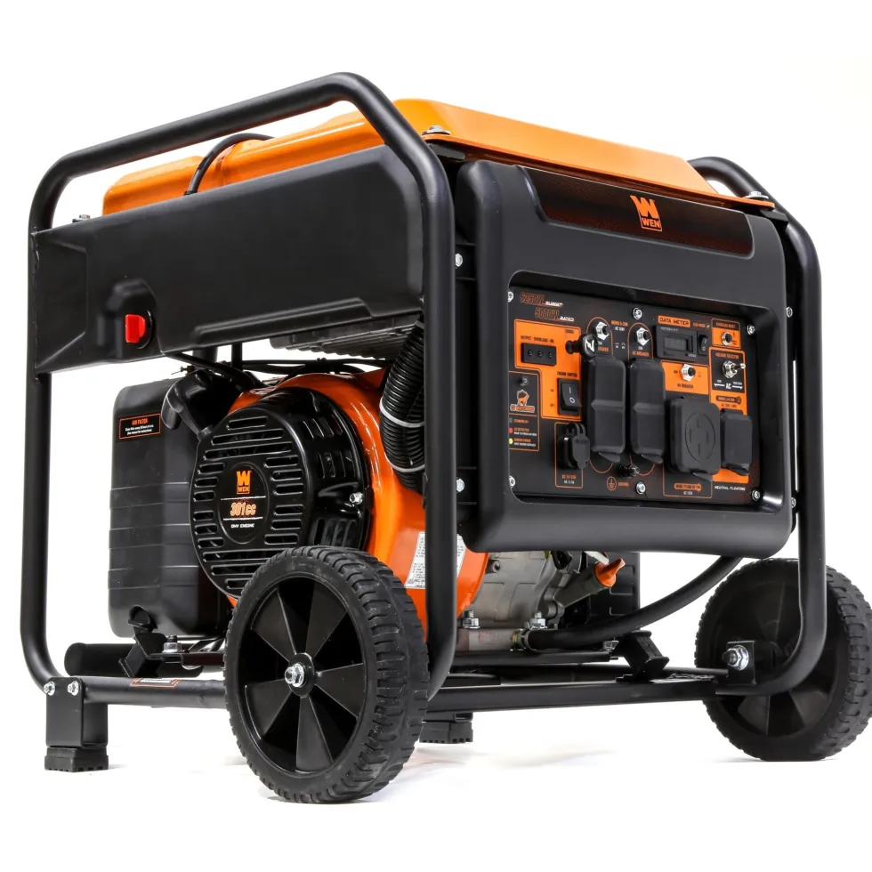 WEN GN625iX 6250-Watt RV and Transfer-Switch-Ready 120V/240V Open Frame Inverter Generator with CO Shutdown Sensor and Wheel Kit