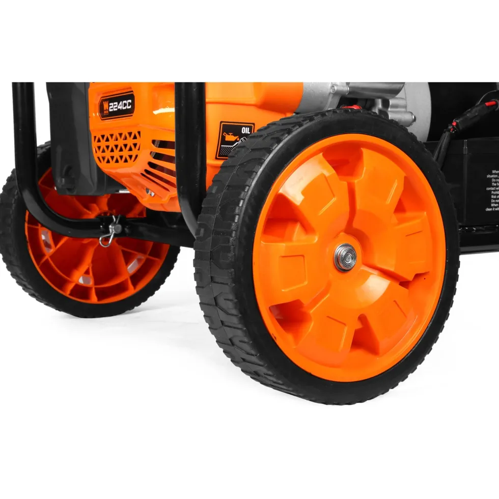 WEN GN5602X 5,600-Watt Portable Generator with Wheel Kit, Electric Start, 224cc, Transfer-Switch, RV-Ready, and CO Watchdog