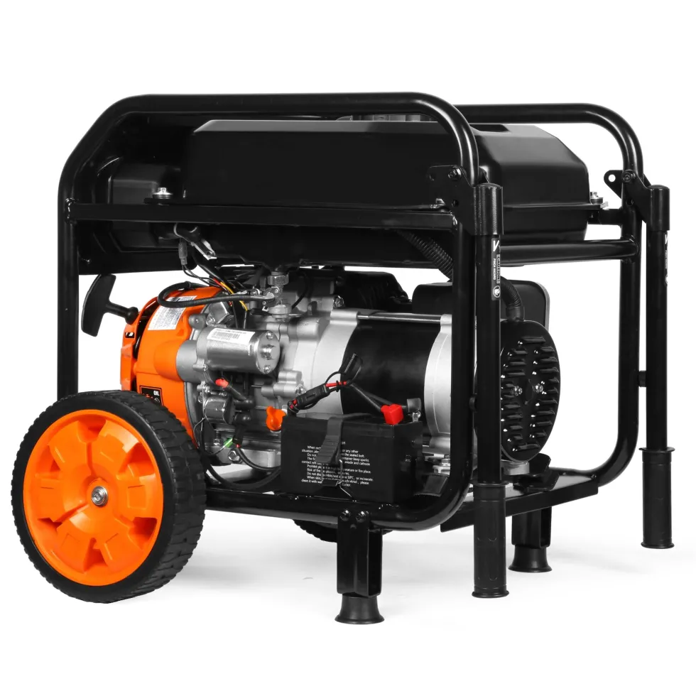 WEN GN5602X 5,600-Watt Portable Generator with Wheel Kit, Electric Start, 224cc, Transfer-Switch, RV-Ready, and CO Watchdog