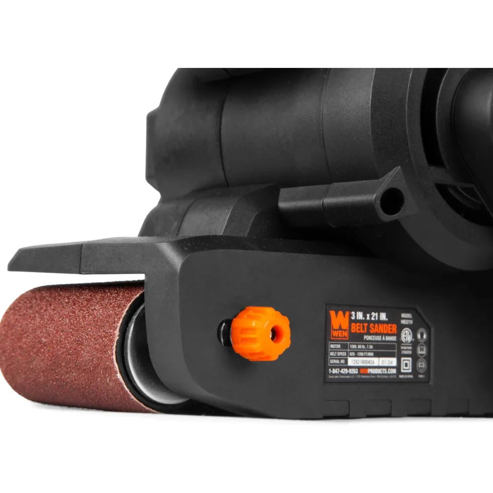 WEN HB321V 7.5-Amp 3-by-21-Inch Variable Speed Handheld Portable Belt Sander