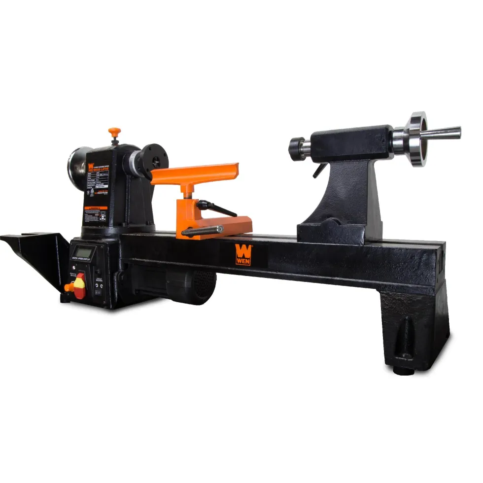 WEN 34027 12-Inch by 16-Inch Variable Speed Multi-Directional Cast Iron Wood Lathe with 16-Inch Capacity Bowl-Turning Back Plate