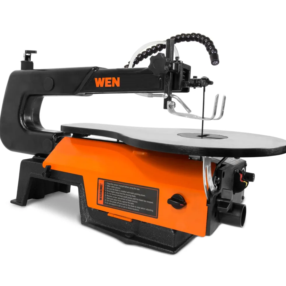 WEN 3923 16-Inch Variable Speed Scroll Saw with Easy-Access Blade Changes and Work Light