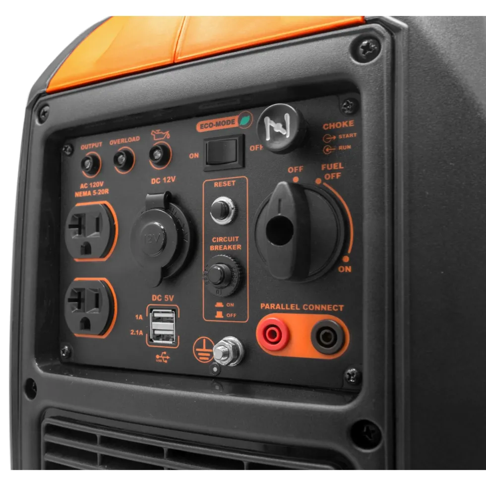 WEN 56203i Super Quiet 2000-Watt Portable Inverter Generator with Fuel Shut Off