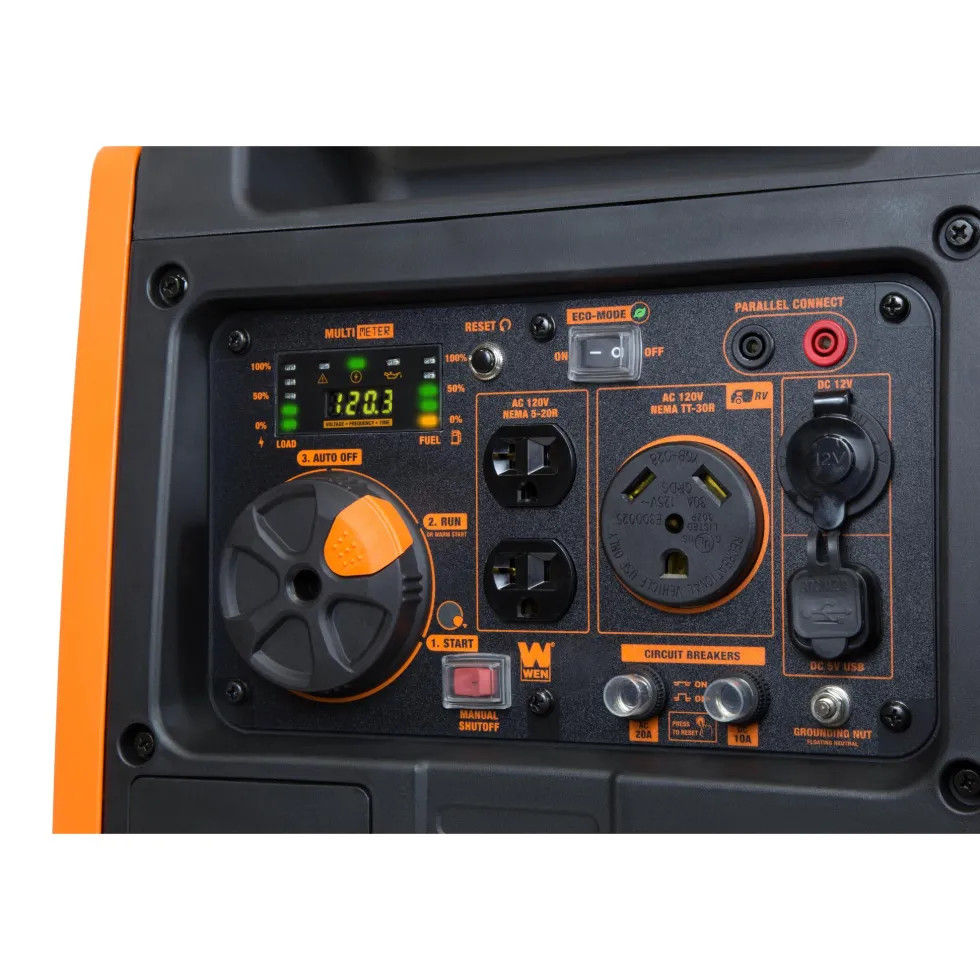WEN 56455i Super Quiet 4500-Watt RV-Ready Portable Inverter Generator with Fuel Shut-Off and Electric Start