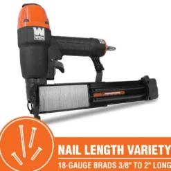 WEN 61723K 18-Gauge 3/8-Inch to 2-Inch Brad Nailer with Carrying Case and 2000 Nails
