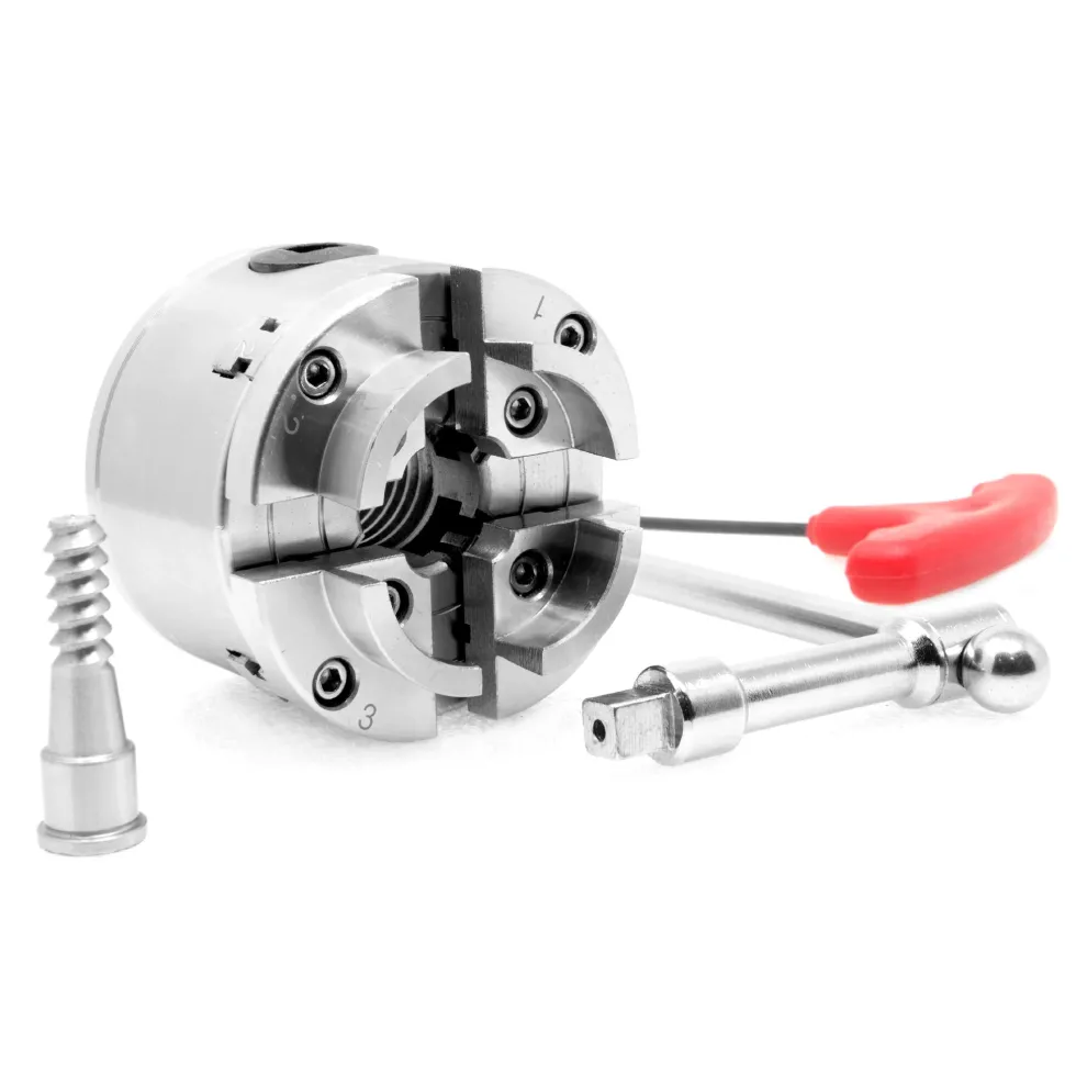 WEN LA4275 2.75-Inch 4-Jaw Self-Centering Keyed Lathe Chuck Set with 1-Inch x 8TPI Thread